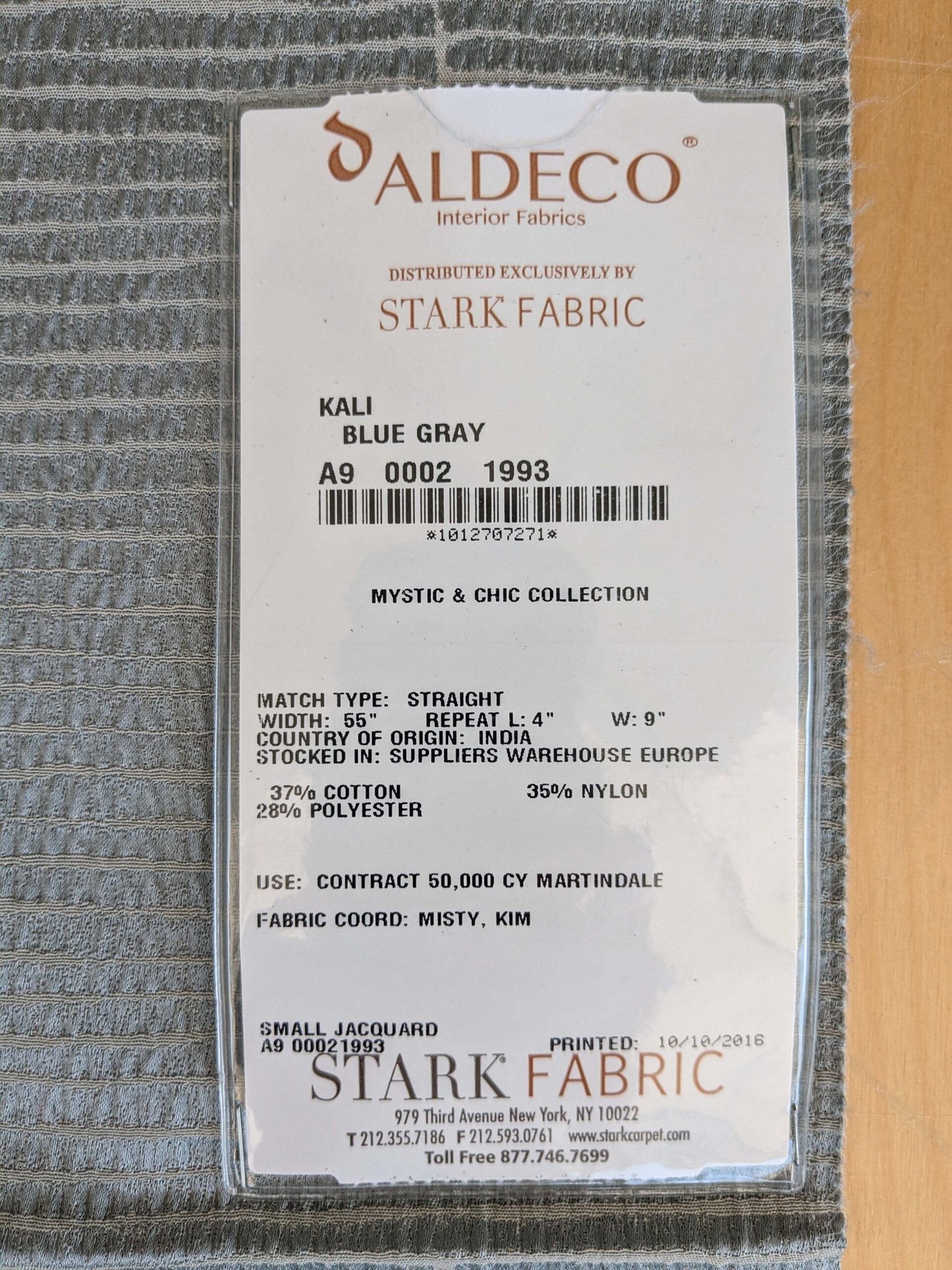 14 EV37 26" x 26" Aldeco Kali Blue Gray Texture Solid Small Jacquard