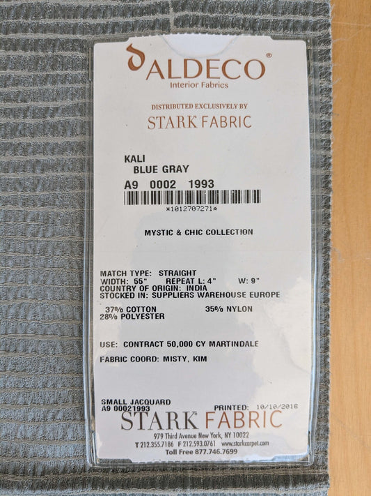 14 EV37 26" x 26" Aldeco Kali Blue Gray Texture Solid Small Jacquard