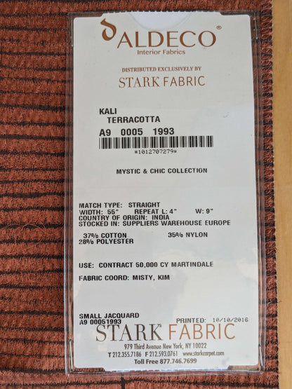 15 EV37 26" x 26" Aldeco Kali Terracotta Red Texture Solid Small Jacquard