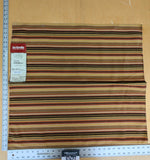27 EV37 27" x 27" Old World Weavers Tortola Stripe Fired Earth Brown Red Outdoor Stripe