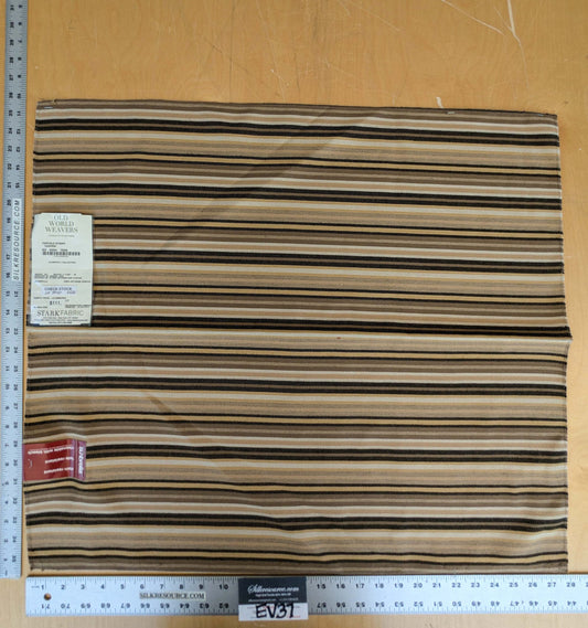 28 EV37 25" x 28" Old World Weavers Tortola Stripe Canyon Brown Outdoor Stripe