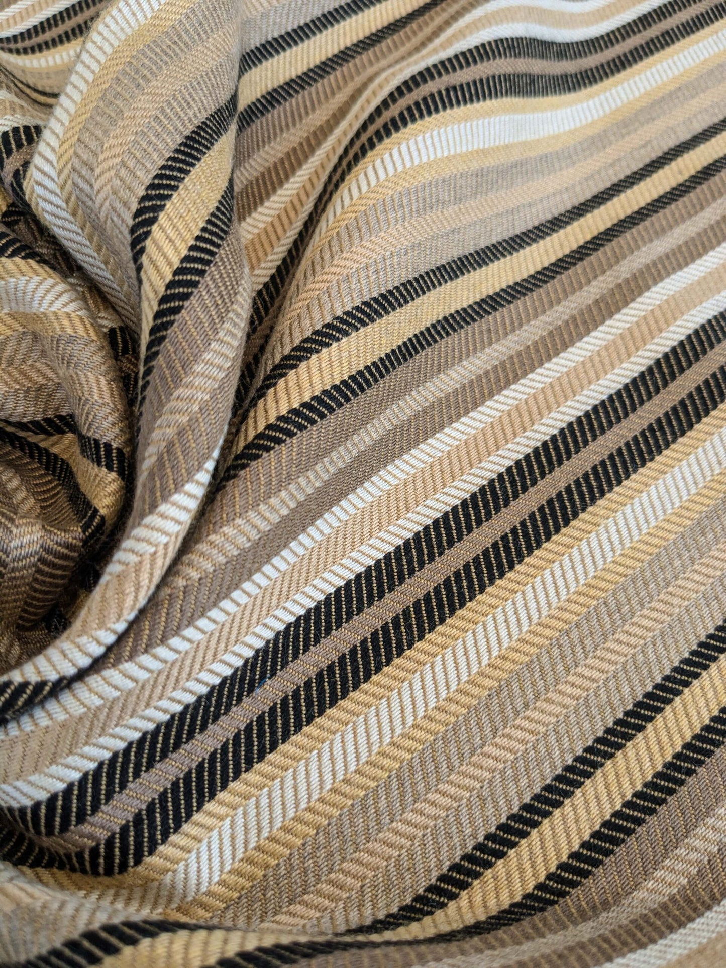 28 EV37 25" x 28" Old World Weavers Tortola Stripe Canyon Brown Outdoor Stripe