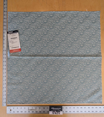 41 EV37 25" x 25" Jean Paul Gaultier Obi Jacquard Ciel Light Blue White
