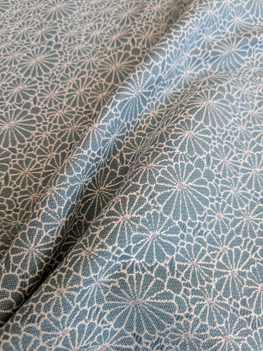 41 EV37 25" x 25" Jean Paul Gaultier Obi Jacquard Ciel Light Blue White