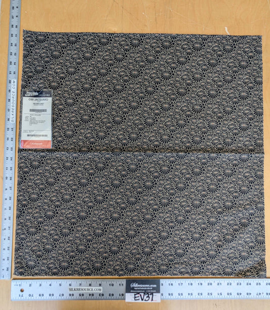 44 EV37 26" x 26" Jean Paul Gaultier Obi Jacquard Noir Color Black White
