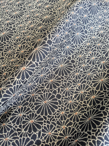 44 EV37 26" x 26" Jean Paul Gaultier Obi Jacquard Noir Color Black White