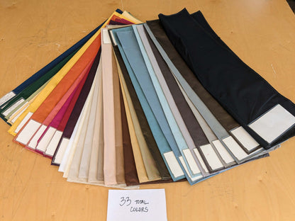 48 EV37 33 Pieces! 15" x 25" Lelievre Paris Frenesie M1 Sauge Taffeta Polyester Solid 33 Assorted Colors MSRP USD 300/Y
