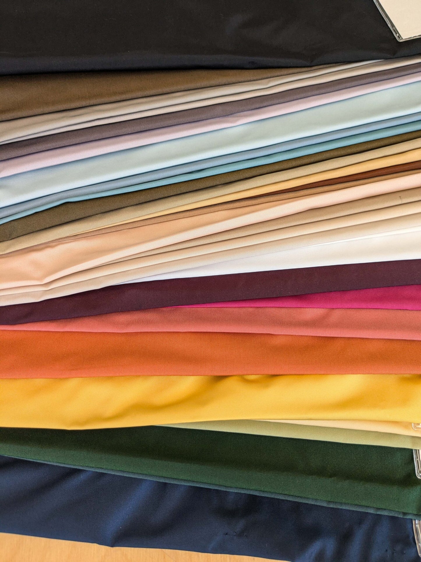 48 EV37 33 Pieces! 15" x 25" Lelievre Paris Frenesie M1 Sauge Taffeta Polyester Solid 33 Assorted Colors MSRP USD 300/Y