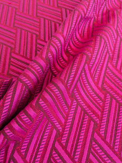 47 EV37 23" x 26" Lelievre Paris Vacoa Fuchsia Pink Diamond Ogee Viscose MSRP USD354/y