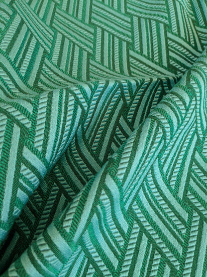 47 EV37 25" x 26" Lelievre Paris Vacoa Lagon Green Diamond Ogee Viscose MSRP USD354/y