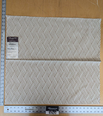 38 EV37 25" x 26" Lelievre Paris Vacoa Naturel Beige Diamond Ogee Viscose MSRP USD354/y