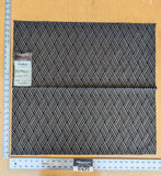 39 EV37 25" x 26" Lelievre Paris Vacoa Fusain Black Gray Diamond Ogee Viscose MSRP USD354/y