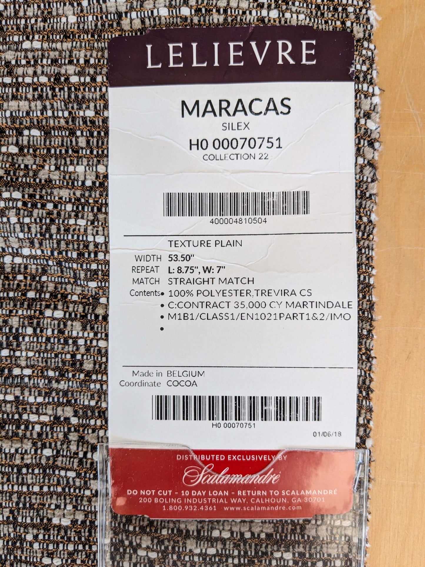 52 EV37 25" x 25" Lelievre Paris Maracas Silex Dark Gray Solid Texture Polyester