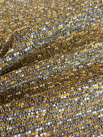 54 EV37 25" x 26" Lelievre Paris Maracas Tournesol Yellow Dark Gray Solid Texture Polyester