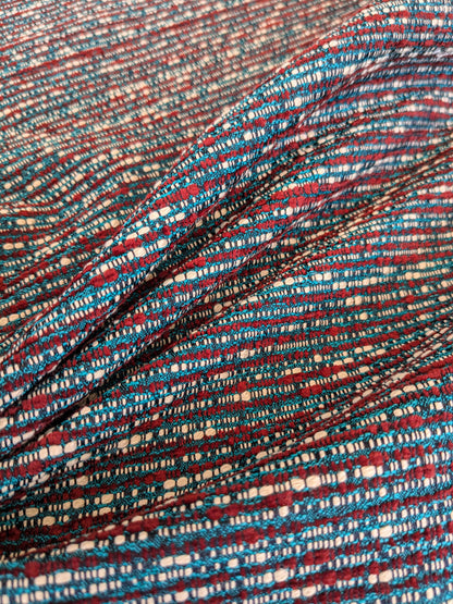 57 EV37 25" x 25" Lelievre Paris Maracas Massai Red Blue Solid Texture Polyester