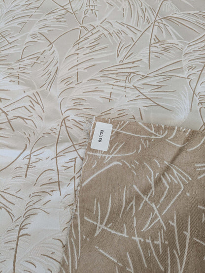 60 EV37 26" x 25" Lelievre Paris Graminae Blanc White Beige Jacquard Woven