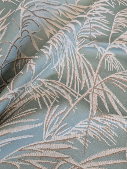 61 EV37 26" x 25" Lelievre Paris Graminae Celadon Blue White Jacquard Woven