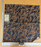64 EV37 26" x 25" Lelievre Paris Graminae Marine Blue White Tropical Jacquard Woven