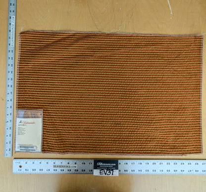 65 EV37 17" x 26" Scalamandre Senegal Epice Horizontal Stripe Red Gold Viscose Silk MSRP USD 330/y