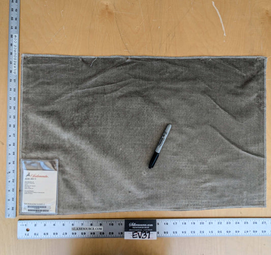 66 EV37 18" x 27" Scalamandre Metropolis Steel Gray Velvet Plain Solid Silk Bamboo MSRP USD 678/y