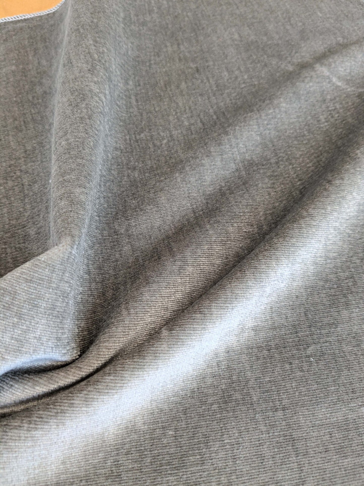 66 EV37 18" x 27" Scalamandre Metropolis Steel Gray Velvet Plain Solid Silk Bamboo MSRP USD 678/y