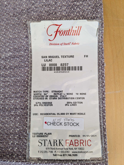 68 EV37 25" x 27" Fonthill San Miguel Texture Lilac Purple Texture Plain MSRP USD 270/y