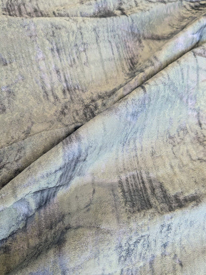 73 EV37 26" x 27" Old World Weavers Trilussa Sage Abstract Stripe Gray Green
