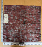 75 EV37 26" x 27" Old World Weavers Trilussa Berry Red Gray Abstract Large Jacquard