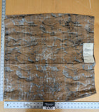 80 EV37 26" x 27" Old World Weavers Trilussa Cognac Brown Gray Abstract Large Jacquard