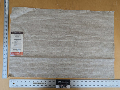 88 EV37 17" x 26" Lelievre Paris Ressource Naturel Beige White Viscose Stripe