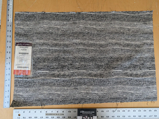 93 EV37 17" x 26" Lelievre Paris Ressource Poivre Black White Viscose Stripe