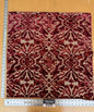 95 EV37 26" x 26" Scalamandre Palazzo Velvet Red Beige Cut Velvet Damask Renaissance MSRP USD 494/y
