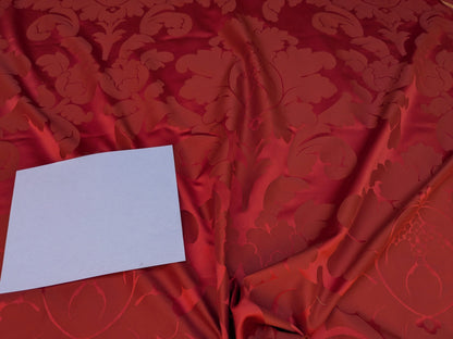 Bty Brunschwig &amp; Fils Sylvana Ruby Red Damask Renaissance Cotton MSRP USD248/y