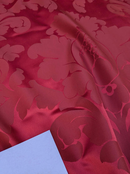 Bty Brunschwig &amp; Fils Sylvana Ruby Red Damask Renaissance Cotton MSRP USD248/y