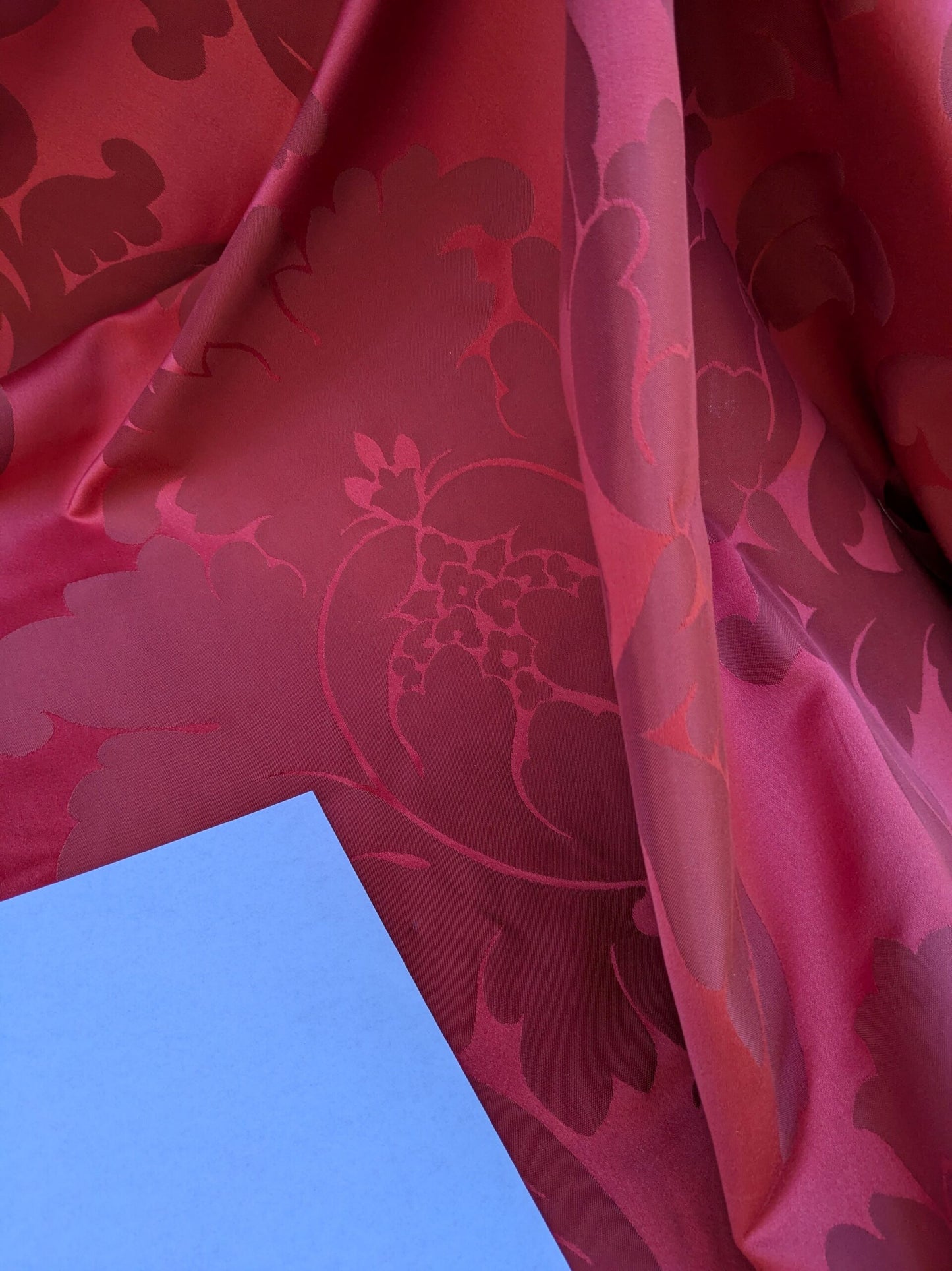 Bty Brunschwig &amp; Fils Sylvana Ruby Red Damask Renaissance Cotton MSRP USD248/y