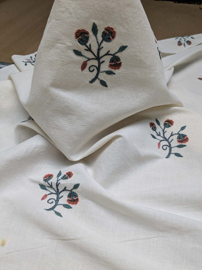 BTY  Kravet Couture Petite Monardi Embroidery Turquoise MSRP$189/Y