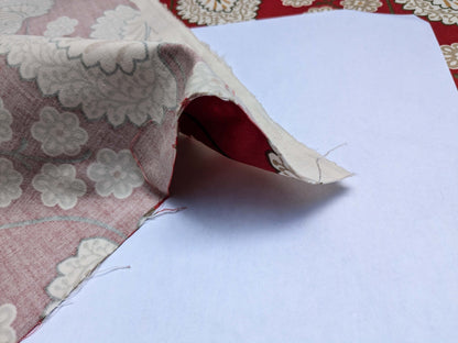 By Yd Scalamandre Winslett Red Brown White  Hand Printed in Italy MSRP$160/Y