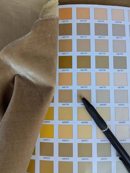 Queen's Silk Velvet Golden Moleskin Gold Brown Radiance Highest Quality Heavy 39,000+ martindale MSRP USD 728/Yard