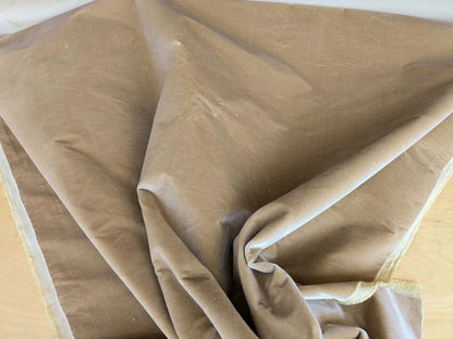 Queen's Silk Velvet Golden Moleskin Gold Brown Radiance Highest Quality Heavy 39,000+ martindale MSRP USD 728/Yard