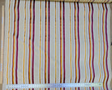 Scalamandre Tango Tangerine/Multi Orange Red Beige White Stripe MSRP USD 324/y