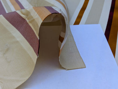 Scalamandre Tango Tangerine/Multi Orange Red Beige White Stripe MSRP USD 324/y