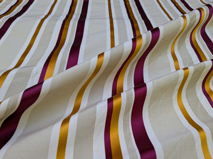 Scalamandre Tango Tangerine/Multi Orange Red Beige White Stripe MSRP USD 324/y