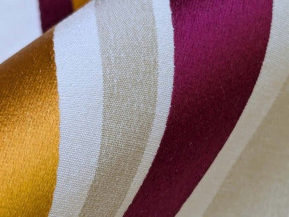 Scalamandre Tango Tangerine/Multi Orange Red Beige White Stripe MSRP USD 324/y