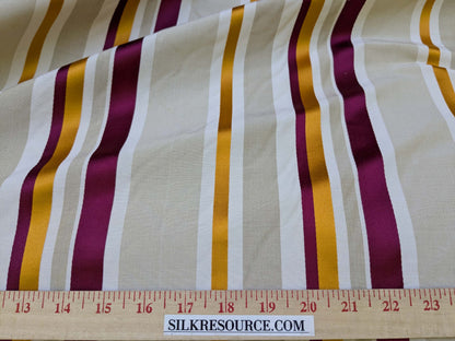 Scalamandre Tango Tangerine/Multi Orange Red Beige White Stripe MSRP USD 324/y