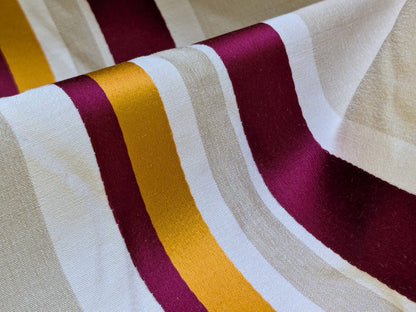 Scalamandre Tango Tangerine/Multi Orange Red Beige White Stripe MSRP USD 324/y