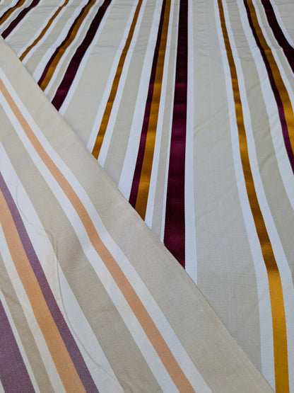 Scalamandre Tango Tangerine/Multi Orange Red Beige White Stripe MSRP USD 324/y