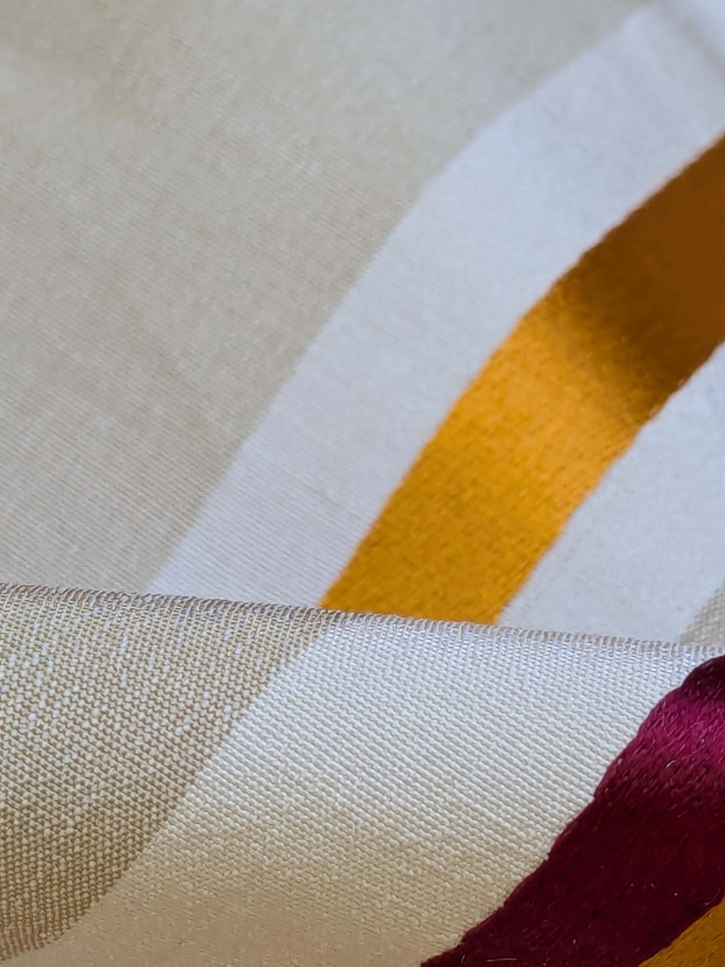 Scalamandre Tango Tangerine/Multi Orange Red Beige White Stripe MSRP USD 324/y