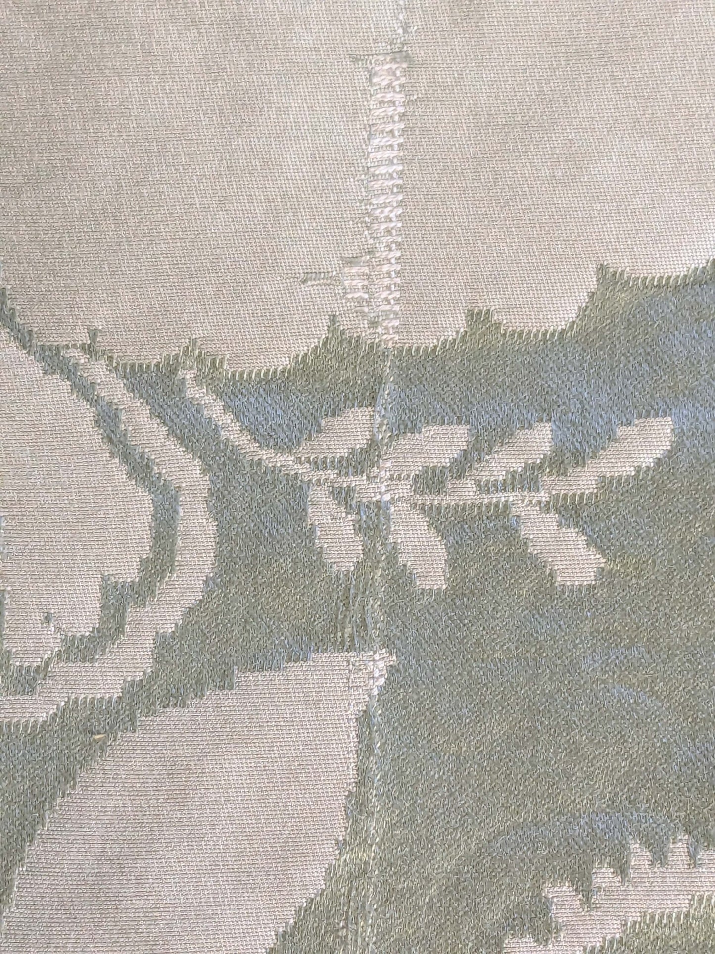 by yard Scalamandre Silk Damask Renaissance Gold Celery Green Medallion Floral DEFECT!