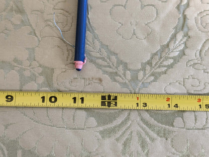 by yard Scalamandre Silk Damask Renaissance Gold Celery Green Medallion Floral DEFECT!