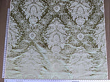 by yard Scalamandre Silk Damask Renaissance Gold Celery Green Medallion Floral DEFECT!